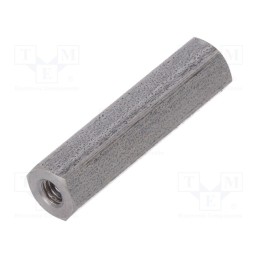 10 pcs x DREMEC - 142X20 - Screwed spacer sleeve, 20mm, Int.thread: M2,5, hexagonal
