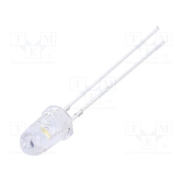 1 pcs x OPTOSUPPLY - OSM54K6231A - LED, 5mm, white warm, 12000÷14400mcd, 30°, Front: convex, 2.9÷3.4V