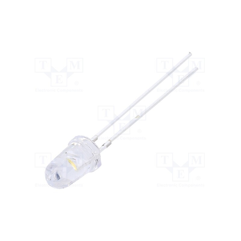 1 pcs x OPTOSUPPLY - OSM54K6231A - LED, 5mm, white warm, 12000÷14400mcd, 30°, Front: convex, 2.9÷3.4V