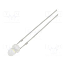 1 pcs x OPTOSUPPLY - OSW44K3132A-1-TU - LED, 3mm, white cold, 10000÷12000mcd, 30°, Front: convex, 2.7÷3.4V
