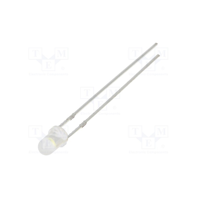 1 pcs x OPTOSUPPLY - OSW44K3132A-1-TU - LED, 3mm, white cold, 10000÷12000mcd, 30°, Front: convex, 2.7÷3.4V