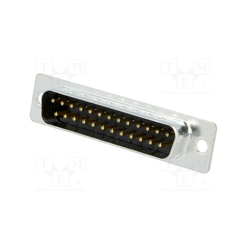 1 pcs x MH CONNECTORS - MHDD25-M-T-B-S - D-Sub, PIN: 25, socket, male, on PCBs, straight, THT, 3A, 250V