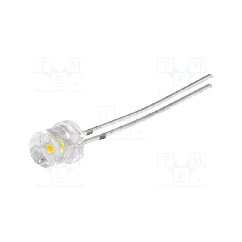 1 pcs x OPTOSUPPLY - OSM5DK5MC1B - LED, 5mm, white warm, 100÷140mcd, 120°, Front: recessed, 2.9÷3.6V