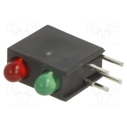 1 pcs x LUMEX - SSF-LXH240IGD - LED, in housing, red,green, 2.9mm, No.of diodes: 2, 10mA, 50°