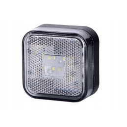 Square marker lamp, reflective white diodes, LD 096