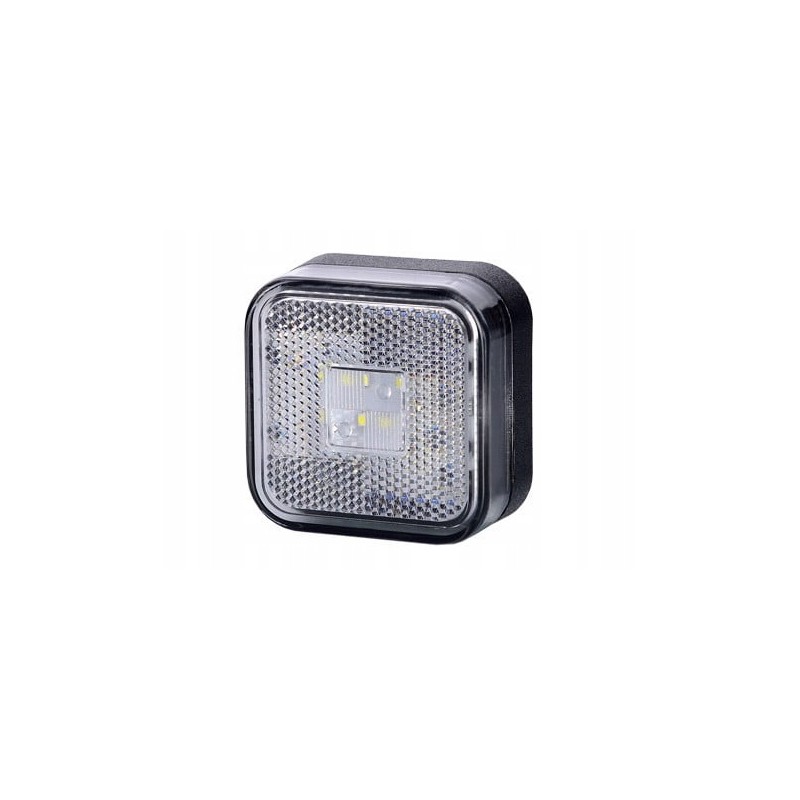 Square marker lamp, reflective white diodes, LD 096