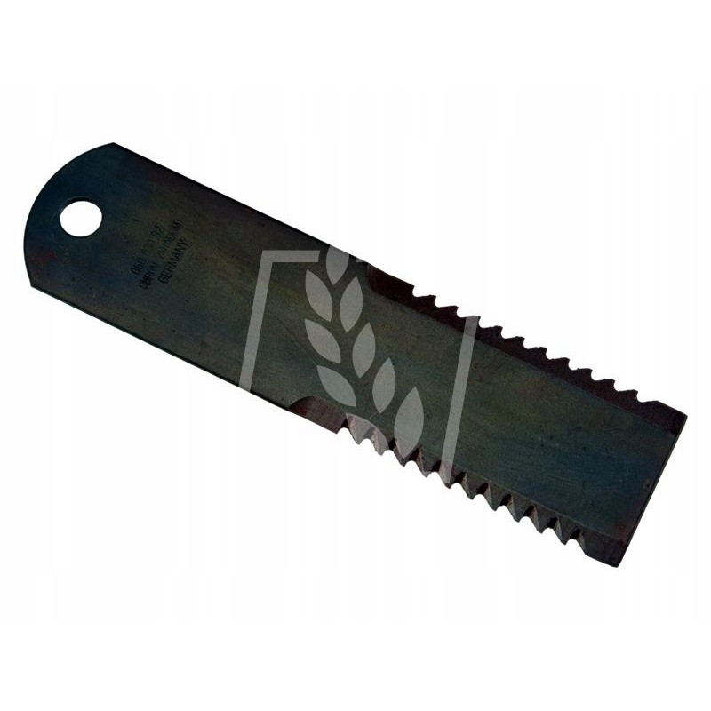 Toothed forage harvester knife 195x50x3mm fi12mm 060030
