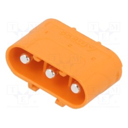 1 pcs x AMASS - LCC30PB-M - Socket, DC supply, LC, male, PIN: 3, on PCBs, THT, orange, 20A, 1kV