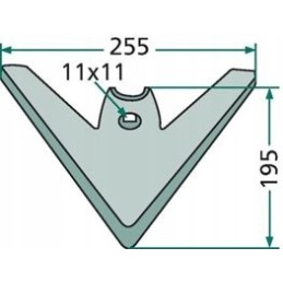 Gesio-foot of the Lemken unit 3374356 255mm