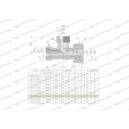 Hydraulic tee Niesym BBA M36x2 Warynski