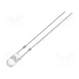 1 pcs x OPTOSUPPLY - OSM5DK3E31B - LED, 3mm, white warm, 5800÷7000mcd, 30°, Front: convex