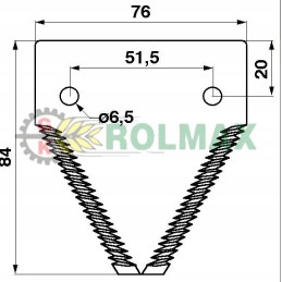Top notched scythe blade Claas Rasspe 611203