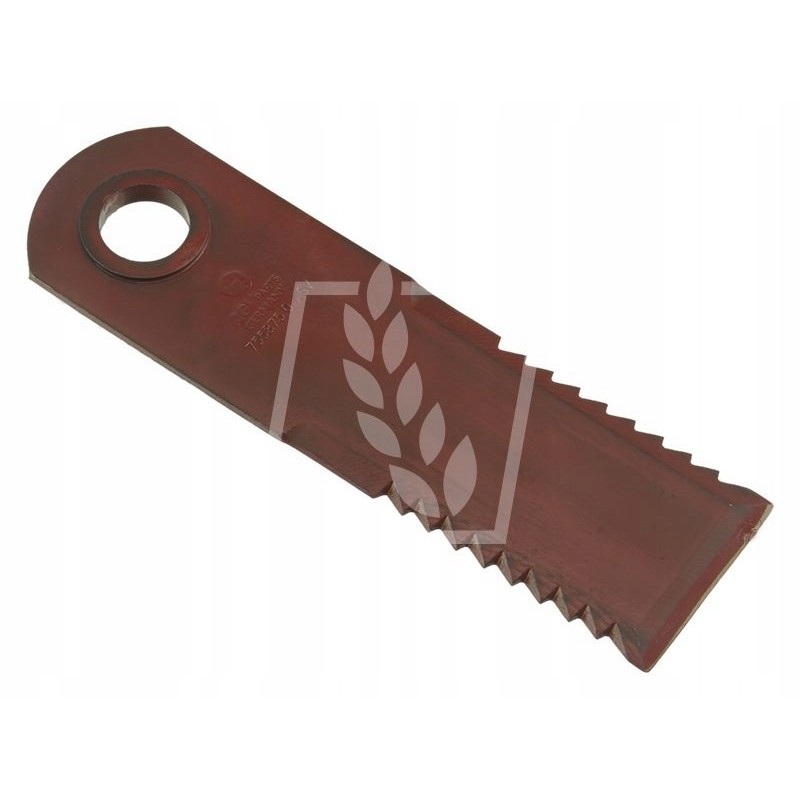Toothed forage harvester knife 175x50x4mm fi 20mm 755875