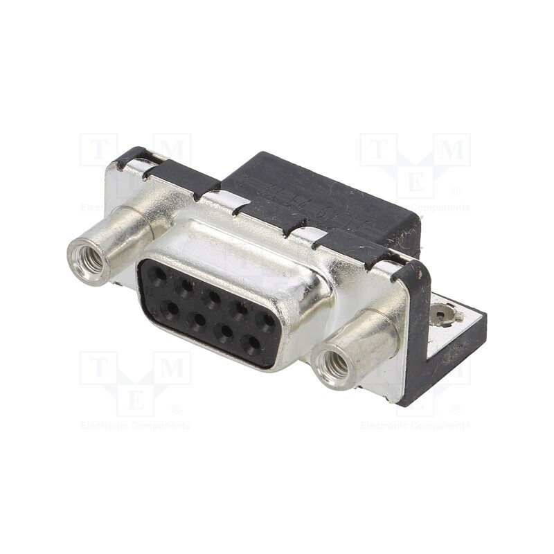 1 pcs x Amphenol Communications Solutions - LD09S33E4GV00LF - D-Sub, PIN: 9, socket, female, on PCBs,PCB snap, angled 90°, THT