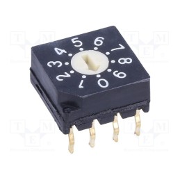 1 pcs x - Encoding switch, DEC/BCD, Pos: 10, 46x10x30.5mm, 100mA, max.50VAC