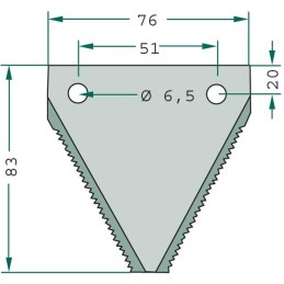 Claas Rasspe 676234 bottom cut scythe blade