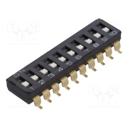 1 pcs x OMRON OCB - A6S-0101-H - Switch: DIP-SWITCH, Poles number: 10, ON-OFF, 0.025A/24VDC, Pos: 2