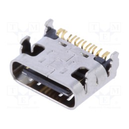 1 pcs x JST - UBC-RA-TF (HF) - Socket, USB C, on PCBs, SMT, PIN: 12, angled 90°, USB 2.0