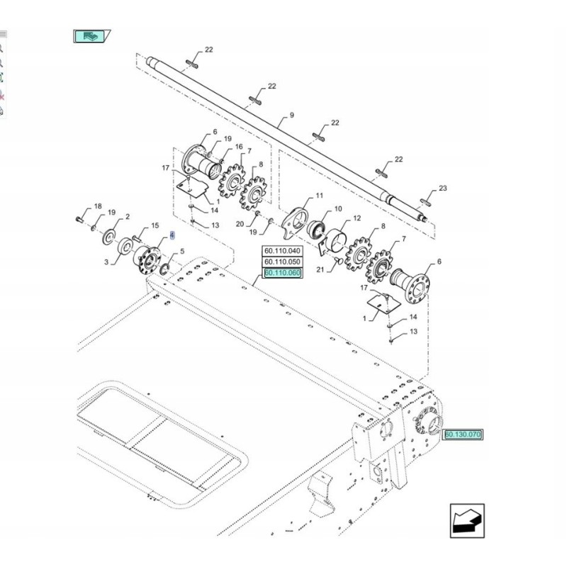 New Holland CX 84603559 bearing housing