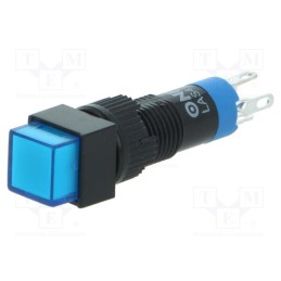 1 pcs x ONPOW - LAS4F-11/B - Switch: push-button, Pos: 2, SPDT, 0.5A/250VAC, 1A/24VDC, ON-(ON)