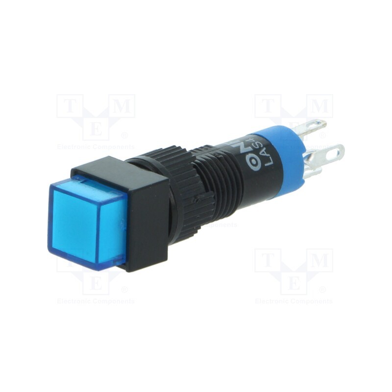 1 pcs x ONPOW - LAS4F-11/B - Switch: push-button, Pos: 2, SPDT, 0.5A/250VAC, 1A/24VDC, ON-(ON)