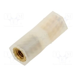 10 pcs x DREMEC - 1182X15 - Insulating sleeve, Int.thread: M2,5, L: 15mm, UL94V-2, Body: white