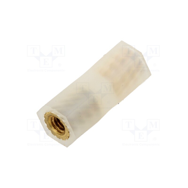 10 pcs x DREMEC - 1182X15 - Insulating sleeve, Int.thread: M2,5, L: 15mm, UL94V-2, Body: white