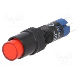 1 pcs x ONPOW - LAS4Y-11/R - Switch: push-button, Pos: 2, SPDT, 0.5A/250VAC, 1A/24VDC, ON-(ON)