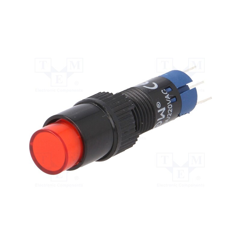 1 pcs x ONPOW - LAS4Y-11/R - Switch: push-button, Pos: 2, SPDT, 0.5A/250VAC, 1A/24VDC, ON-(ON)