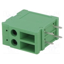 1 pcs x DEGSON ELECTRONICS - DG107R-6.35-02P-14-00AH - PCB terminal block, angled 90°, 6.35mm, ways: 2, on PCBs, 4mm2