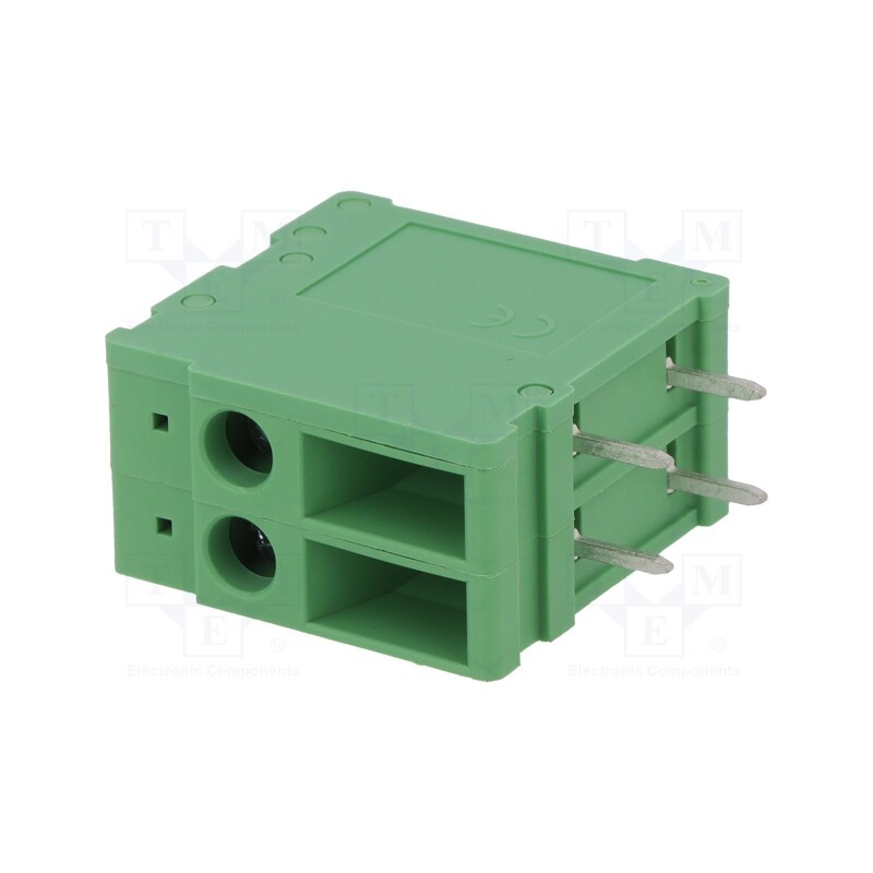 1 pcs x DEGSON ELECTRONICS - DG107R-6.35-02P-14-00AH - PCB terminal block, angled 90°, 6.35mm, ways: 2, on PCBs, 4mm2