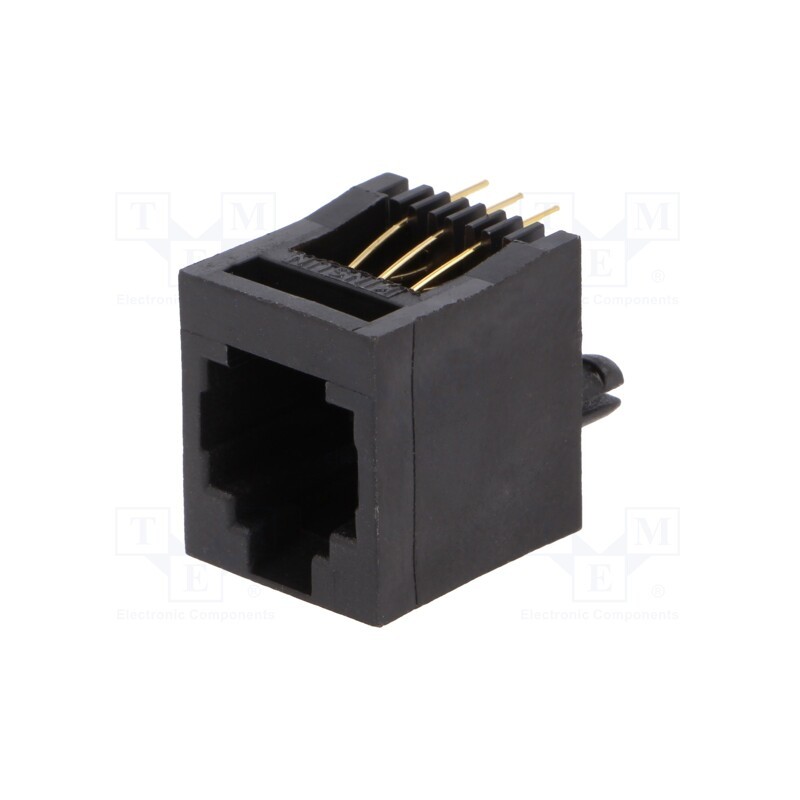 1 pcs x ENCITECH - RJJ66NFV - Socket, RJ12, PIN: 6, Layout: 6p6c, THT, straight