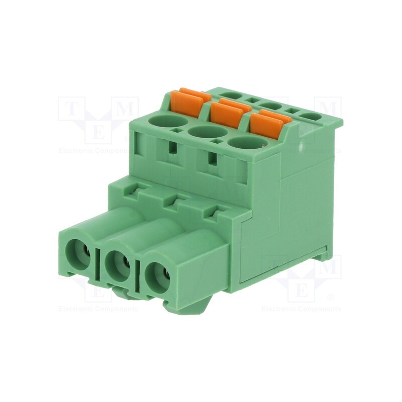 1 pcs x DEGSON ELECTRONICS - 2EDGKDB-5.08-03P-14-00AH - Pluggable terminal block, 5.08mm, ways: 3, angled 90°, plug, green