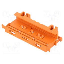 1 pcs x WAGO - 221-500 - Mounting clamp, 221, for DIN rail mounting, orange