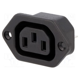 1 pcs x ADAM TECH - IEC-B-1 - Connector: AC supply, socket, female, 10A, 250VAC, IEC 60320