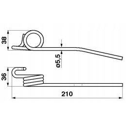 Straw reel pick-up 3 coils z20478 unit