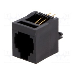 1 pcs x ENCITECH - RJJ64NFV - Socket, RJ11, PIN: 4, Layout: 6p4c, THT, straight