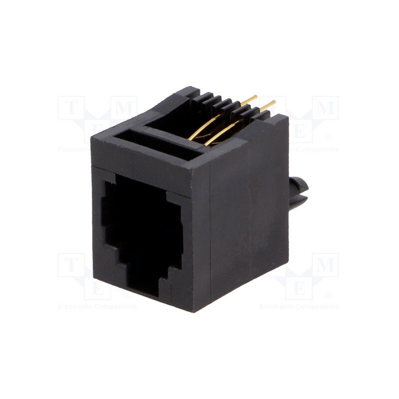 1 pcs x ENCITECH - RJJ64NFV - Socket, RJ11, PIN: 4, Layout: 6p4c, THT, straight