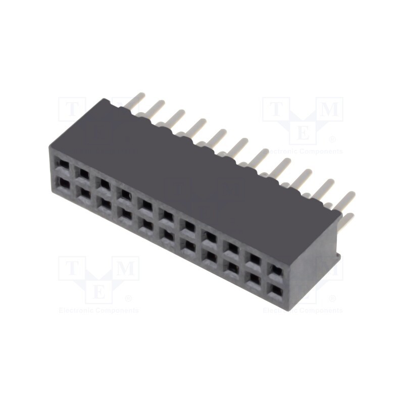 1 pcs x CONNFLY - DS1065-03-2*11S8BV - Socket, pin strips, female, PIN: 22, straight, 1.27mm, THT, 2x11