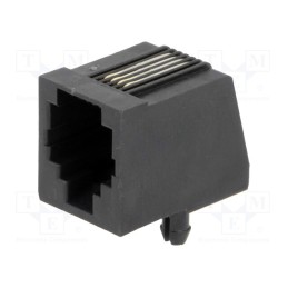 1 pcs x MH CONNECTORS - MHRJJ64NFRA - Socket, RJ11, PIN: 4, Layout: 6p4c, THT, angled