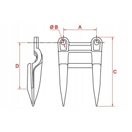 0006762354n forged double bayonet fits Claas