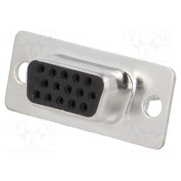 1 pcs x ENCITECH - 2101-0300-11 - D-Sub HD, PIN: 15, plug, female, for cable, soldering, black