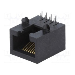 1 pcs x ENCITECH - RJJU-88-142-E3H-033 - Socket, RJ45, PIN: 8, Cat: 5, Layout: 8p8c, THT, angled