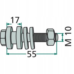 Fixing clamp set KM 3 Deutz Case 209023026