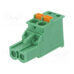 1 pcs x PHOENIX CONTACT - FKCVR 2,5/ 2-ST 1909715 - Pluggable terminal block, 5mm, ways: 2, angled 90°, plug, female