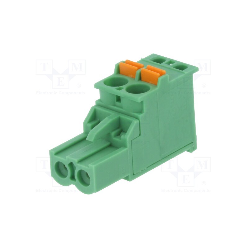 1 pcs x PHOENIX CONTACT - FKCVR 2,5/ 2-ST 1909715 - Pluggable terminal block, 5mm, ways: 2, angled 90°, plug, female