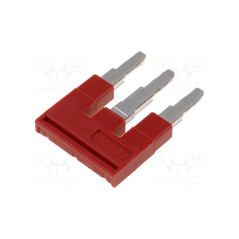1 pcs x PHOENIX CONTACT - 3030242 - Comb bridge, ways: 3, red, Width: 6mm, UL94V-0