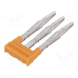 1 pcs x WEIDMu00dcLLER - 1985480000 ZQV 1.5N/3 - Comb bridge, ways: 3, orange, A series