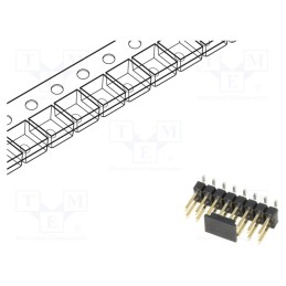 1 pcs x Amphenol Communications Solutions - 95278-101A16LF - Pin header, pin strips, BERGSTIK, male, PIN: 16, vertical, 2.54mm