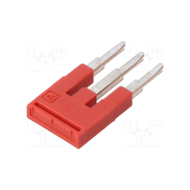 1 pcs x PHOENIX CONTACT - 3030129 - Comb bridge, ways: 3, red, Width: 4mm, UL94V-0